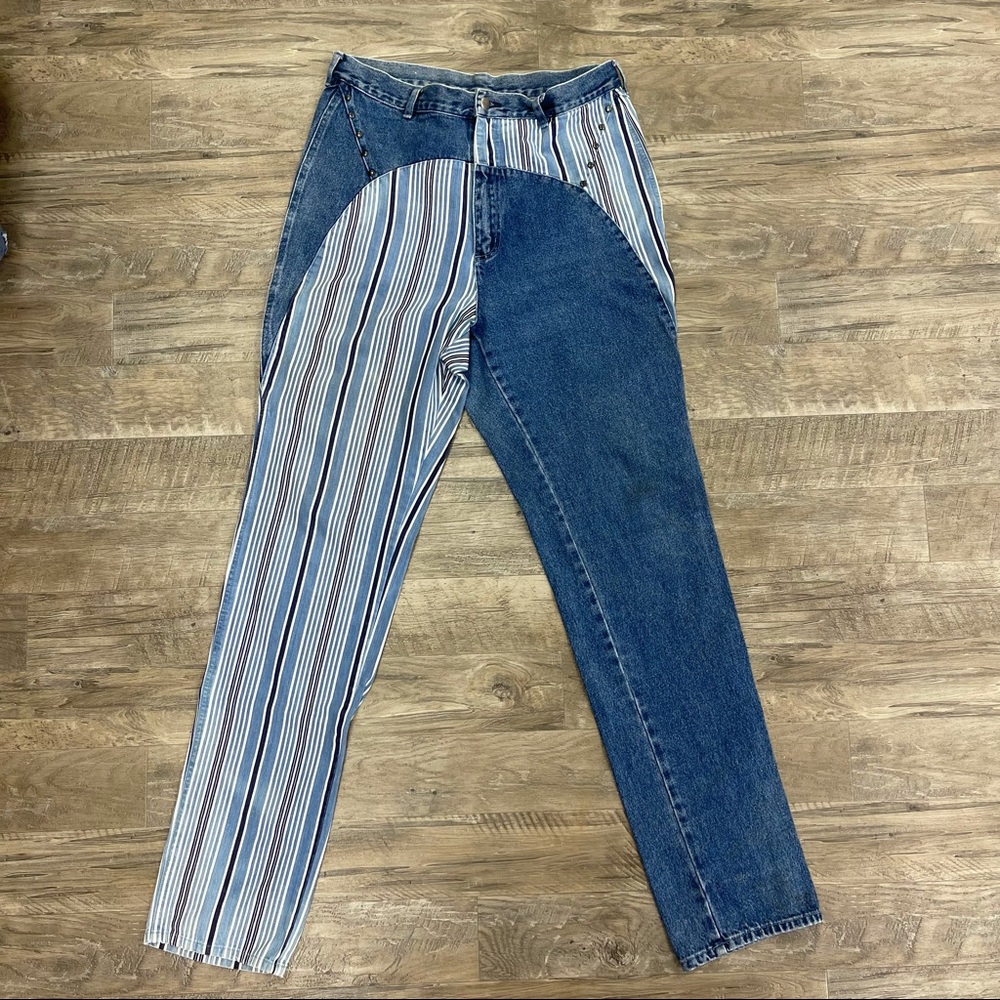 Vintage Wrangler Striped High Waisted Jeans 32x36